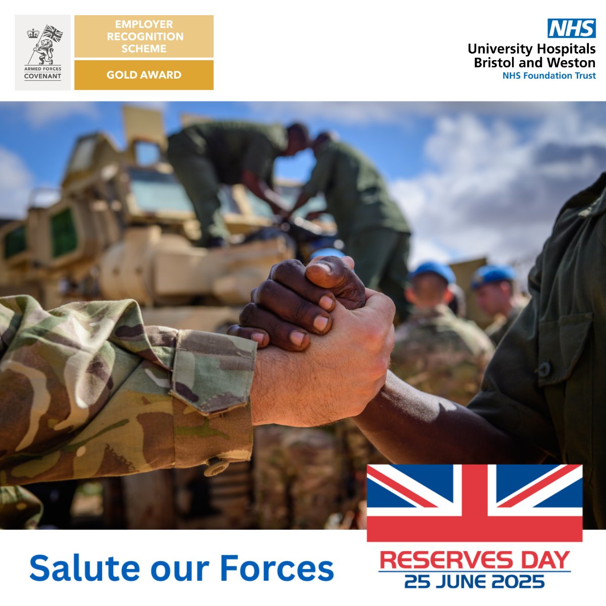 Today is #ReservesDay!

Reservists play a vital role in the Armed Forces, balancing civilian careers with military service. We recognise the dedication, professionalism, and unique skills they bring to both their NHS roles and their service.

#ReservesDay #ArmedForcesWeek