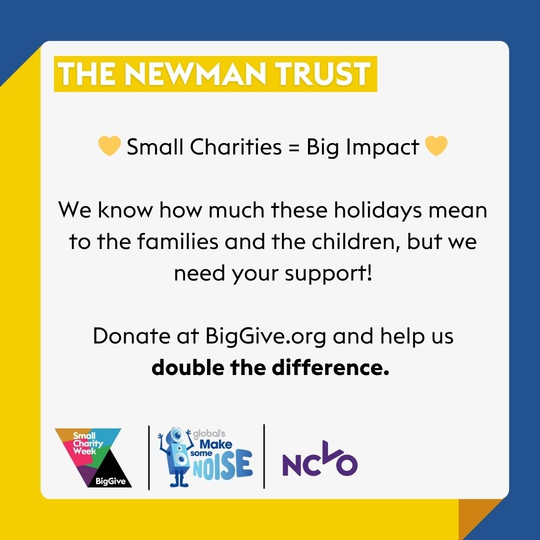 Small charities are the heartbeat of our communities.

We’re proud to know the families we support - and what a real difference one week can make. 

This week, your donation is matched by <a href="/biggive/">Big Give</a> - helping us double the difference together 💛

donate.biggive.org/campaign/a05WS…
