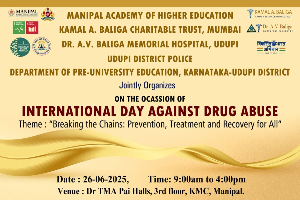 #InternationalDayAgainstDrugAbuse #DrugFreeIndia #SayNoToDrugs #NashaMuktBharat #SubstanceAbuseAwareness #YouthEmpowerment #PreventionIsBetterThanCure #MentalHealthMatters #SupportRecovery #EndAddiction #CommunityCare #PublicHealthAwareness #BreakTheChains #DrugAwarenessCampaign