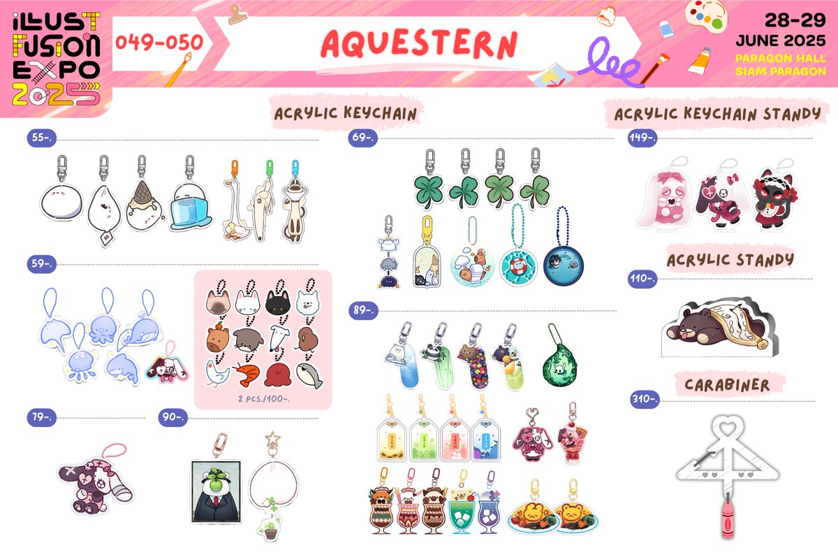 kitapatmiya_'s tweet image. ใบเมนูรวมของทั้งบูธค่ะ! ไปทั้งสองวันเลย แวะมาทักทายได้นะคะ 🙌

บูธนี้มี @puiiwhal_aq @shark1ab @raindollafter_ และ @kitapatmiya_ 

🖍️ #IFEXPO2025
✦ O49-O50 Aquestern
✦ 28-29/06/2025 | 10.00-20.00
✦ Paragon Hall | Siam Paragon