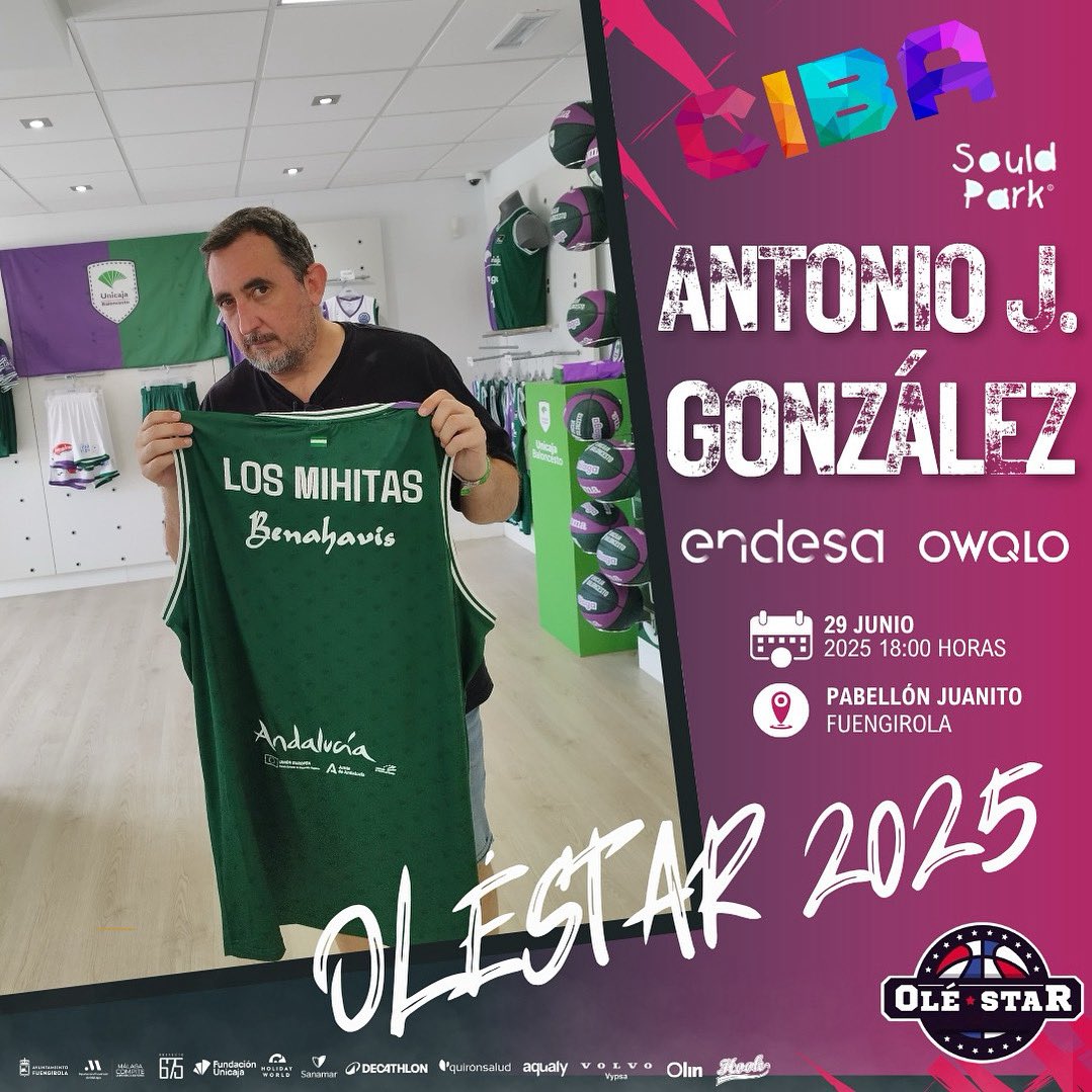 CIBA Málaga (@cibamalaga) on Twitter photo 💫 𝐎𝐋𝐄𝐒𝐓𝐀𝐑 𝟐𝟎𝟐𝟓
Los Mihitas siempre son parte importante de nuestro evento, ponen la música y el colorido en las gradas.
¿Y si ahora lo ponen también en la pista?
➡️ <a href="/bernirodriguez5/">Berni Rodríguez</a> I @jmcalderon I @23asanchez
#CIBAMalaga #CIBA #Baloncesto #Fuengirola 💫 𝐎𝐋𝐄𝐒𝐓𝐀𝐑 𝟐𝟎𝟐𝟓
Los Mihitas siempre son parte importante de nuestro evento, ponen la música y el colorido en las gradas.
¿Y si ahora lo ponen también en la pista?
➡️ <a href="/bernirodriguez5/">Berni Rodríguez</a> I @jmcalderon I @23asanchez
#CIBAMalaga #CIBA #Baloncesto #Fuengirola