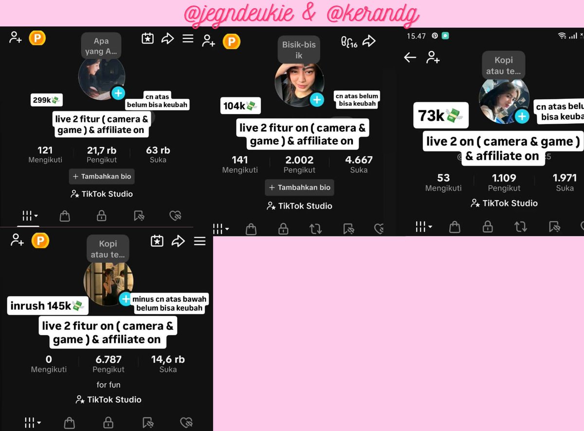 j | jual akun tiktok & gmail fresh tweet media