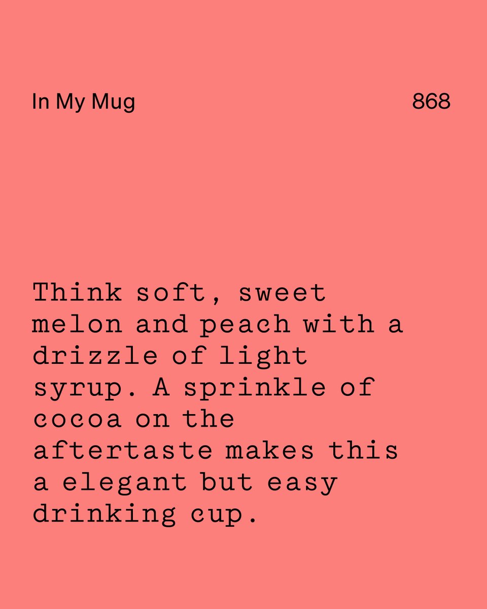 This week’s In My Mug: a delicate Washed Caturra from Finca Don Carlos, Bolivia – soft melon &amp; peach in light syrup with a cocoa finish. Part of Agricafe’s Buena Vista project, honoring Carlos Mariaca. Led by Pedro Pablo Rodriguez. Stories in every cup. ☕