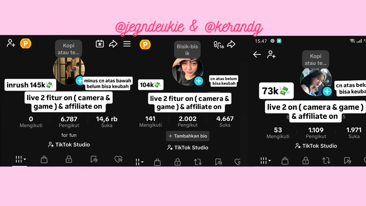 j | jual akun tiktok & gmail fresh tweet media