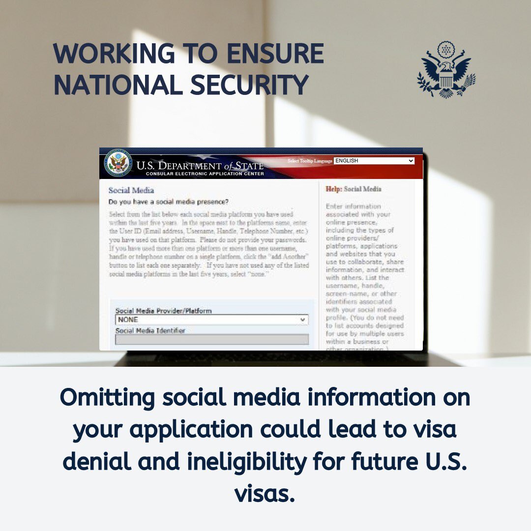 Attention students: Since 2019, U.S. visa applications have required applicants to provide social media identifiers. Recently, there have been updates to these requirements. Before applying, please review the latest guidance to ensure you're following current protocols. For more