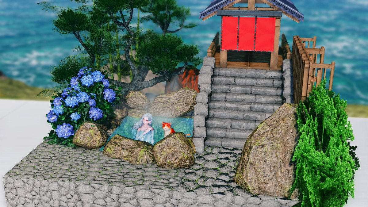 おんせんあります(';')