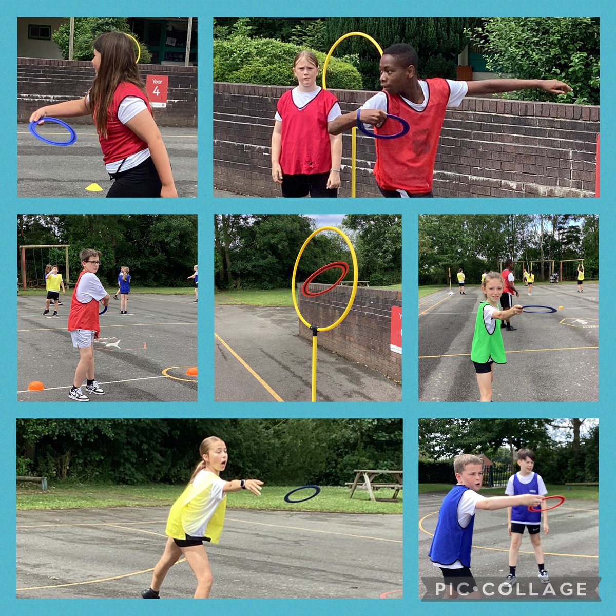 Year 6 displayed some fab throwing techniques during ultimate frisbee today, for Sports Week! #alwaysaiminghigh