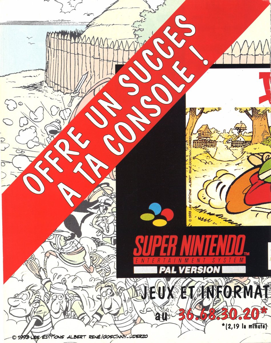 AllmightoFranky's tweet photo. La publicité papier du jour,bonjour!Aujourd'hui deux doubles-pages récup dans les pages d'un #ConsolesPlus de 1993!Une pour #Asterix sur la #SuperNes,et une autre pour des jeux #EA,#LotusII et #VirtualPinball sur #Megadrive!#retro #retrogaming #oldschool #culturepub #80s #90s https://t.co/y0zmqvhr3N