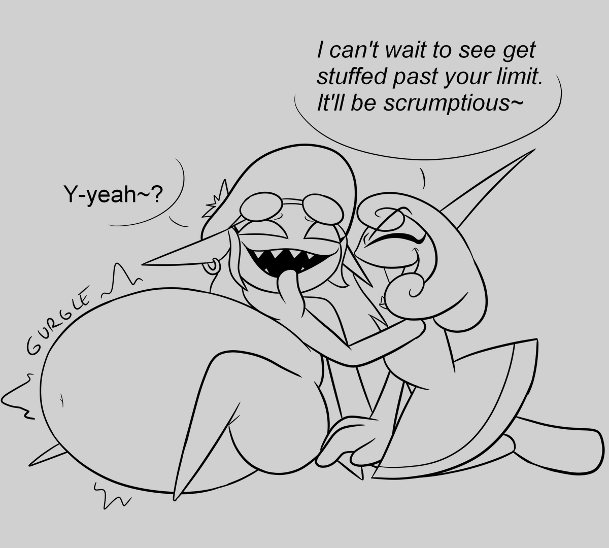 KinkCollector's tweet photo. Commission for @Flipfuck5 

Ida feedin' and teasin' Impanny https://t.co/XUdrfHpFyb