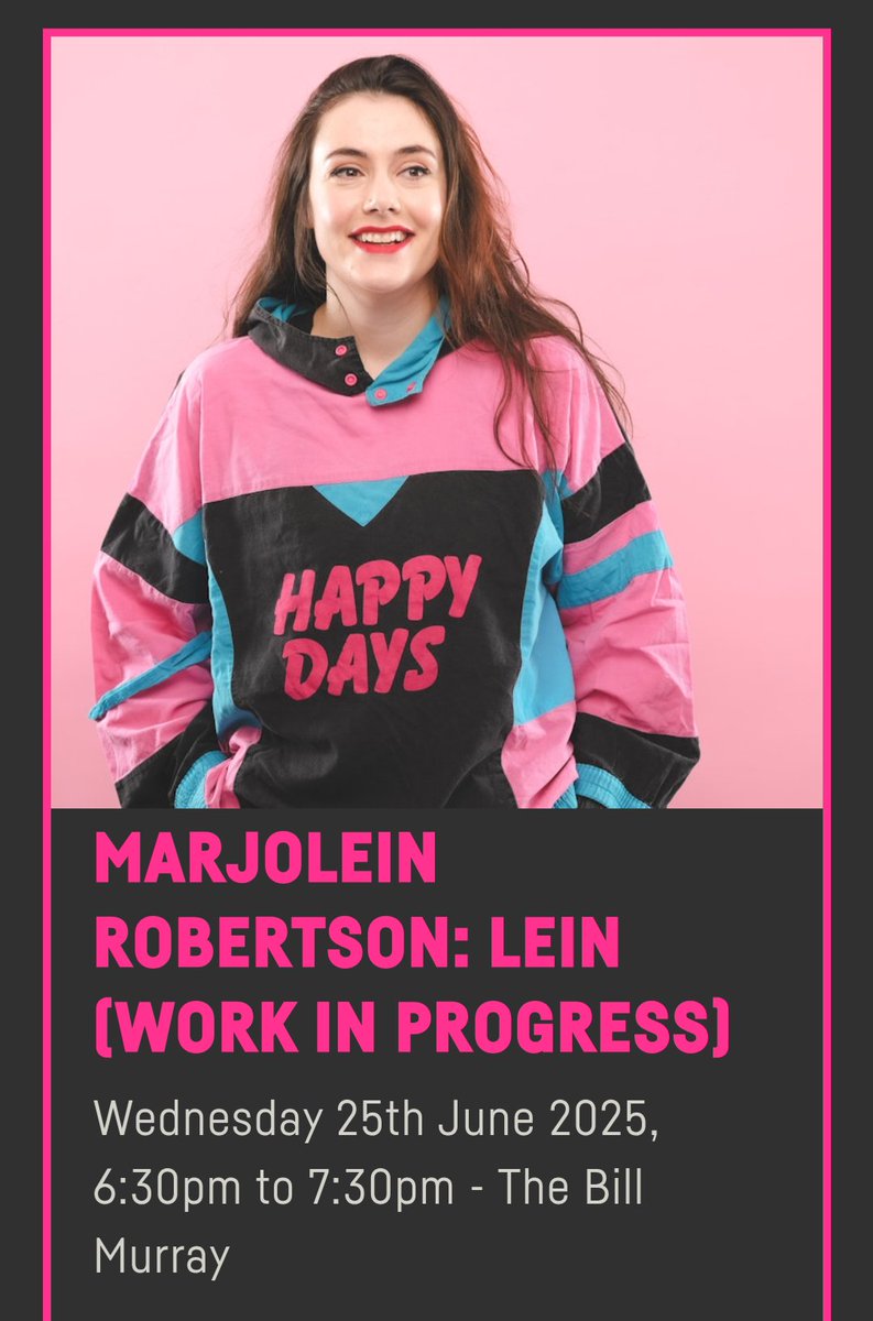 Marjolein Robertson (@marjoleinr) on Twitter photo TONIGHT - LONDON - 6.30PM
nice cheap little chance to see a preview of my new show 'Lein' in <a href="/billmurraypub/">The Bill Murray</a> with <a href="/angelcomedy/">Angel Comedy</a> - come and plaaaaay 🩷🦌
angelcomedy.co.uk/event-detail/m… TONIGHT - LONDON - 6.30PM
nice cheap little chance to see a preview of my new show 'Lein' in <a href="/billmurraypub/">The Bill Murray</a> with <a href="/angelcomedy/">Angel Comedy</a> - come and plaaaaay 🩷🦌
angelcomedy.co.uk/event-detail/m…