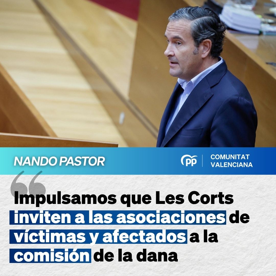 🗣️ El portavoz del Grupo Popular en la comisión de investigación, <a href="/nandopastorl/">Nando Pastor</a>, explica que cada una decidirá si comparece y en qué condiciones lo hace.

Estos trabajos deben servir para esclarecer qué pasó el 29 de octubre, por qué ocurrió y qué medidas deben adoptarse para que