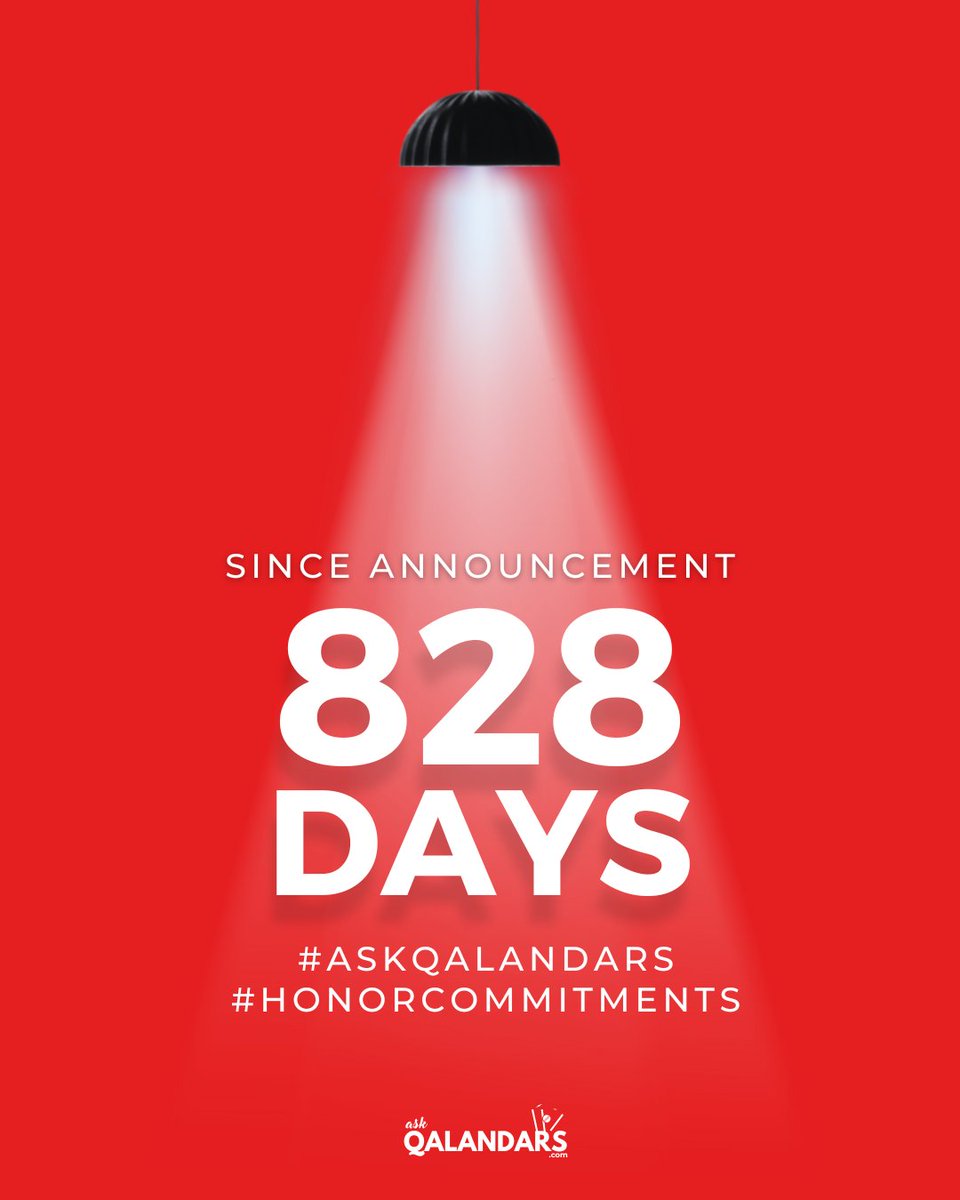 AskQalandars's tweet image. 828 days without a plot, with a purpose. 

#LahoreQalnadars #AskQalandars #HonorCommitments #DilSeQalandar