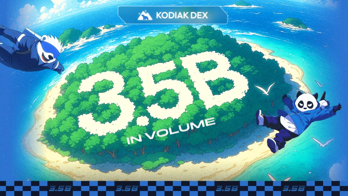 KodiakFi's tweet photo. Kodiak has now surpassed $3.5B in lifetime swap volume! https://t.co/Hl4DlKVC0Y