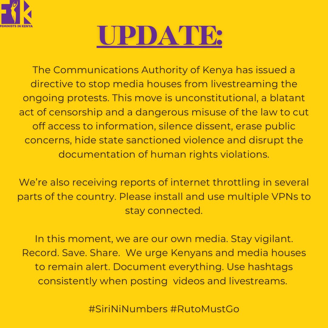 FEMINISTS IN KENYA /#TotalShutDownKE tweet media