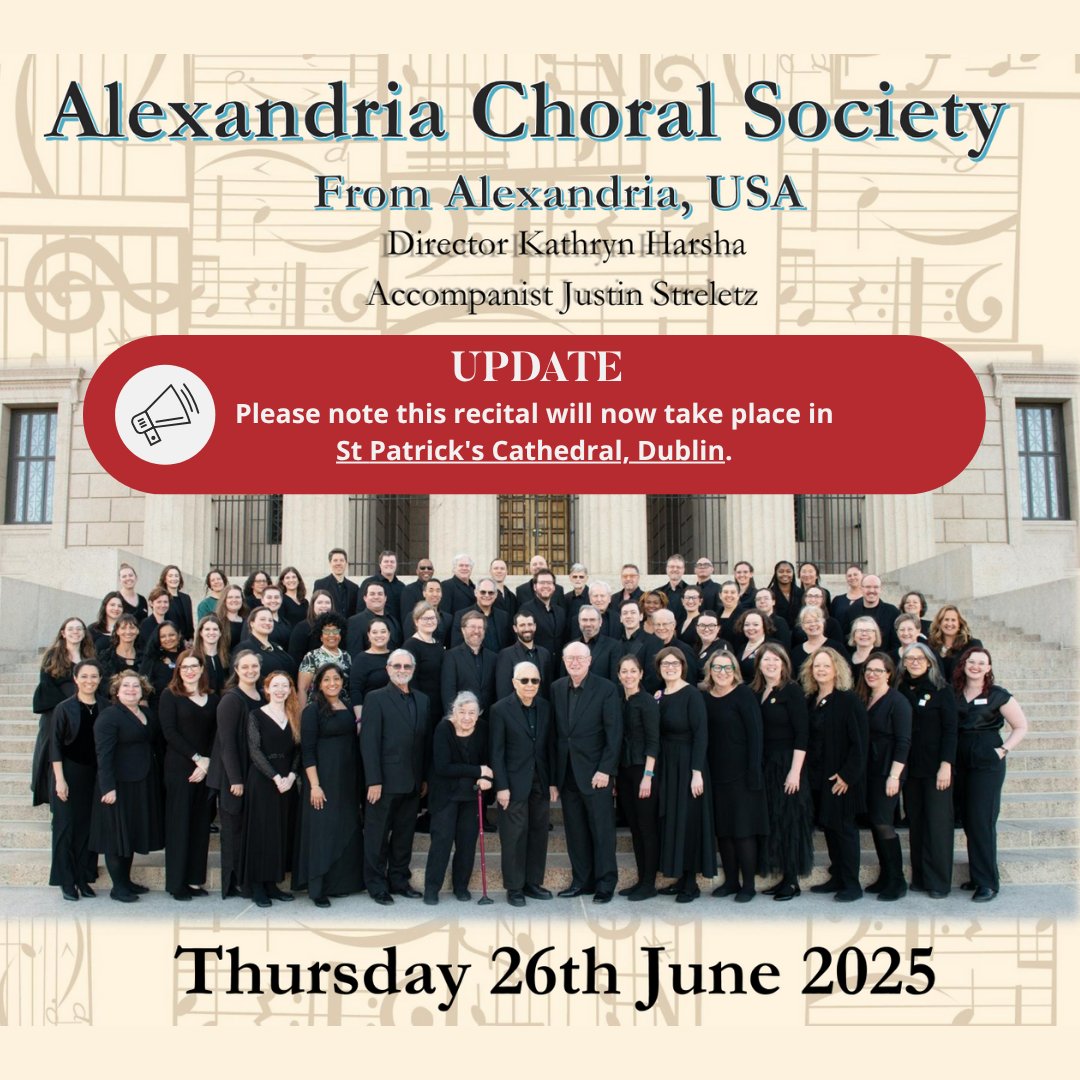 📢 Update as of 25/06/25 - please note this recital will now take place in St Patrick's Cathedral, Dublin at 13:00.

christchurchcathedral.ie/event/lunchtim…