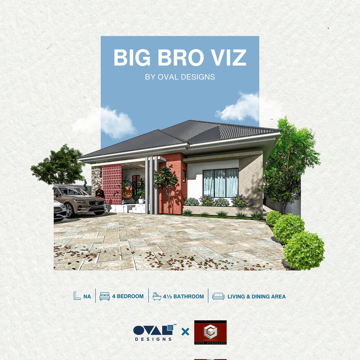 _OvalDesigns's tweet image. ArchViz | RES-BUN-CONT-4B | Artlantis Studio 5

Check out this stunning Modern 4-Bedroom Ensuite Bungalow by
📸 @_OvalDesigns  and @Emmaboss11

This beautiful home is designed for comfort and modern living

#BungalowDesign #ContemporaryHome #4BedroomBungalow #ResidentialDesign
