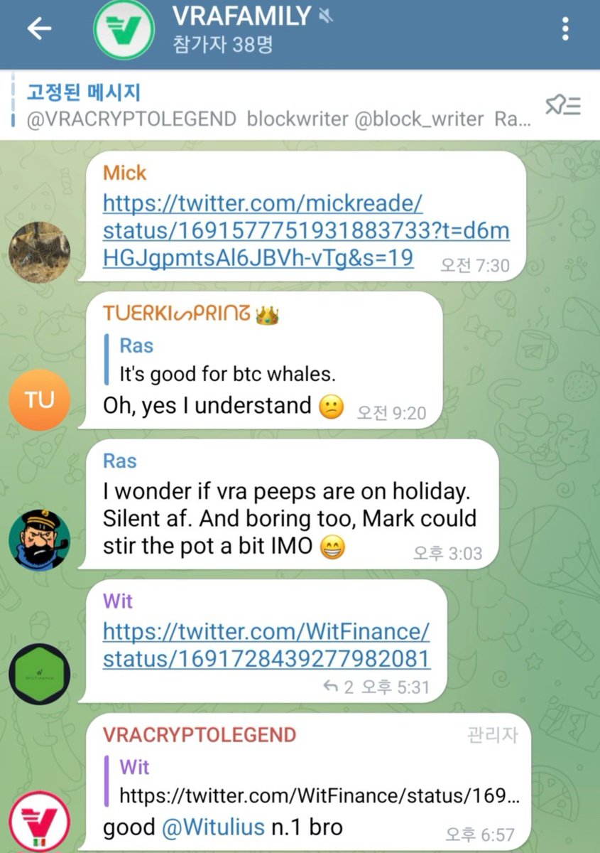 timeshare__'s tweet image. I remember $VRA cartel
A place where #verasity admins(+elliot hill) and some moonboys gathered
I was kicked out immediately after being invited there for telling the truth
Only WIT realized the truth after that
Be careful of the nicknames included in that group