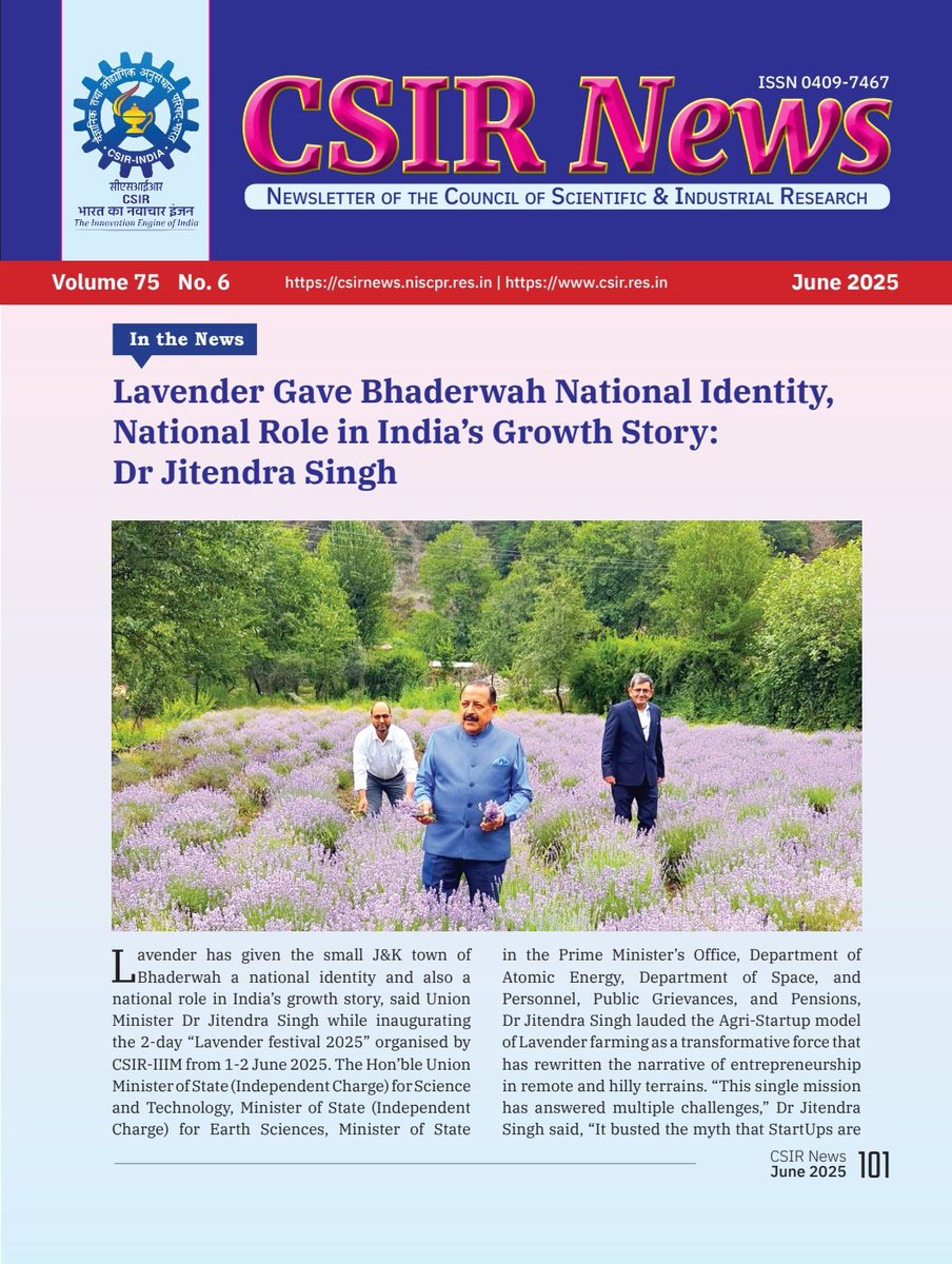 ScienceReporte1's tweet image. June 2025 CSIR News issue is out! Available at niscpr.res.in/includes/image…
@CSIR_IND 
@CSIR_NIScPR
