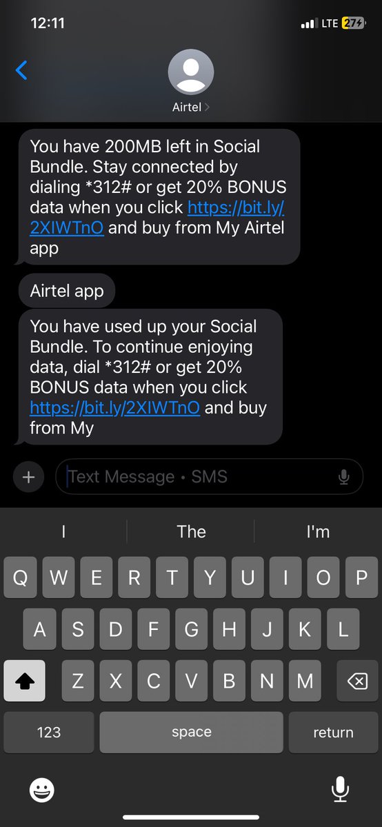Muna93364510's tweet photo. @AirtelNigeria I just sub 5GB to my Airtel number 20 minutes ago just for you to tell me I have used up my social bundle and won’t even grant me access to internet tell me how this is possible… I haven’t even used anything on my phone https://t.co/RIBvVHKK8A