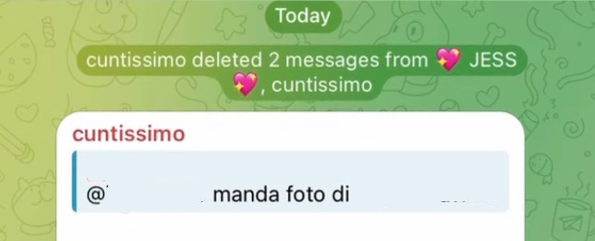 dopo recupero questo sproloquio un po’ alterato e vi rispondo volentieri, io sono un’ipocrita (vero) ma tu sei uguale a me visto che mentre minacciavi di dire chissà cosa sei corso 🏃 a cancellare tutti i messaggi di voi che divulgate foto di user di tw in gruppi con 30 membri 💜