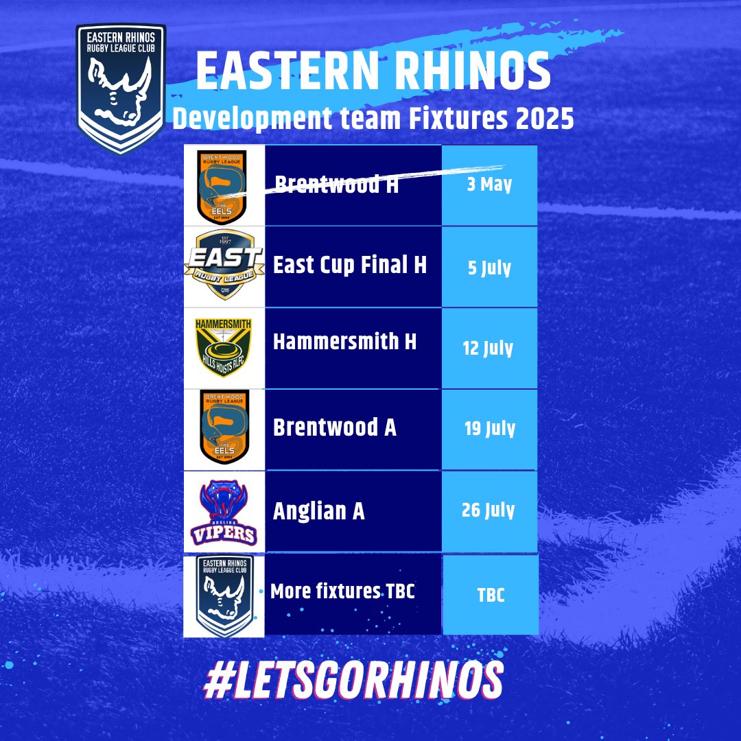 Remaining fixture of 2025

#LetsgoRhinos