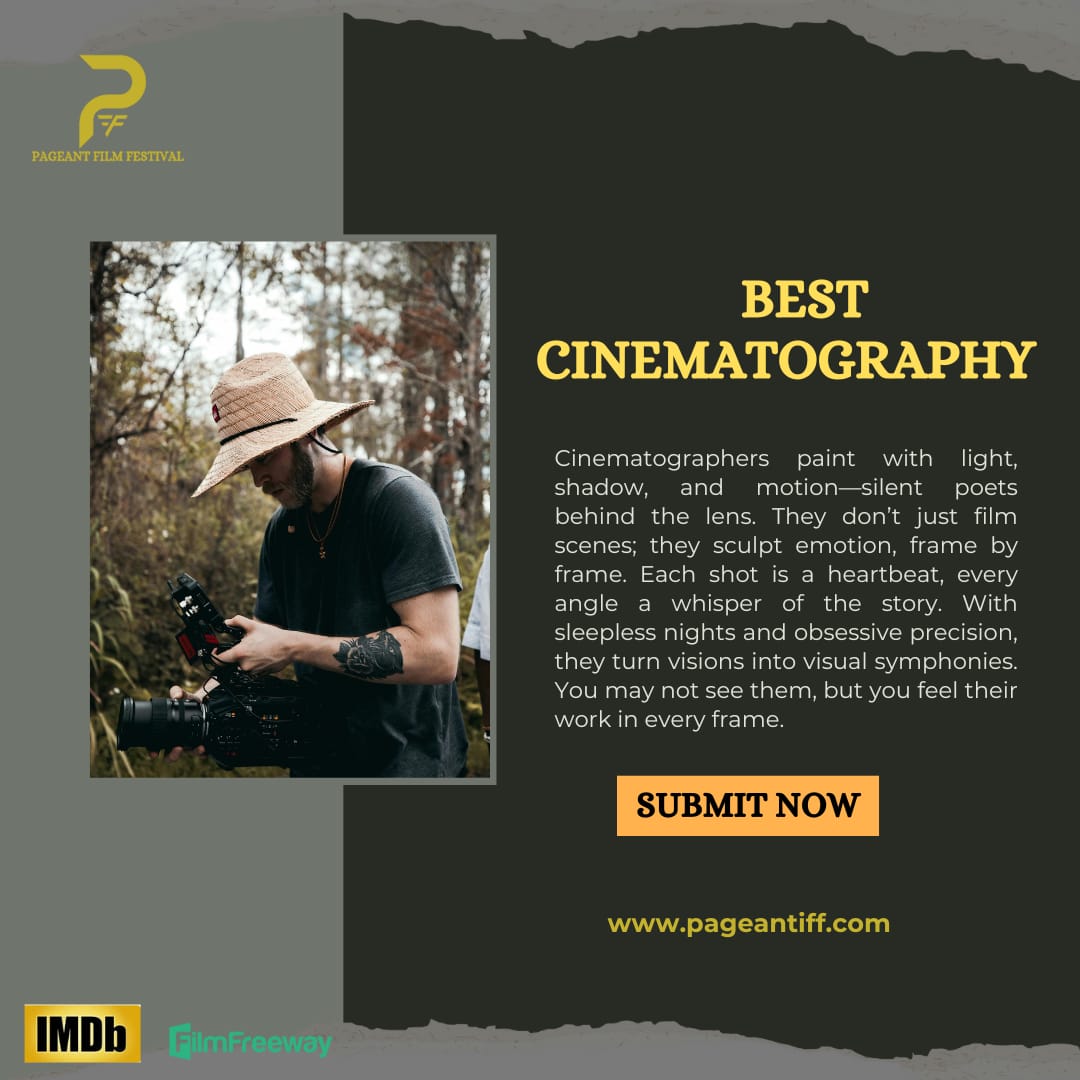 📽️ Behind every breathtaking scene is a tireless artist.
Celebrate the minds that turn light into emotion.
Recognize brilliance. Honor precision. Submit your film today.
👉 pageantiff.com