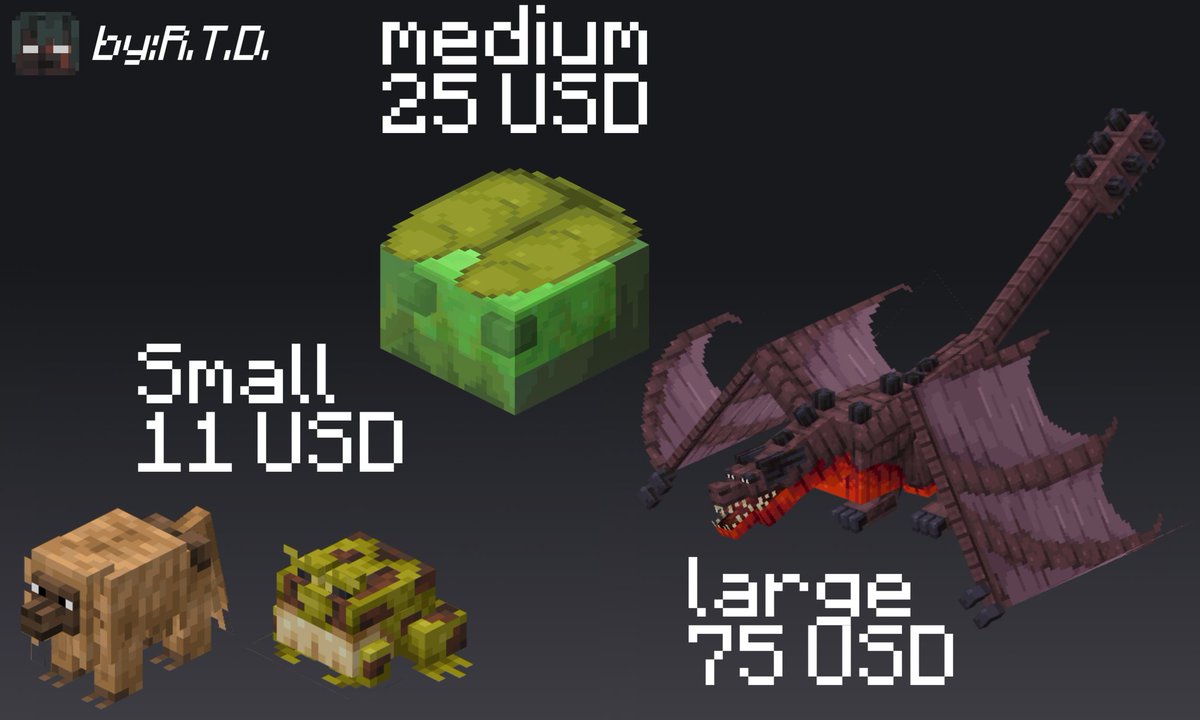 Commissions are open! I will strive to ensure your complete satisfaction with my work, and I am adaptable to any style of model or texture. Please contact me if you are interested!

#blockbench #Minecraft #minecraftmodel #art