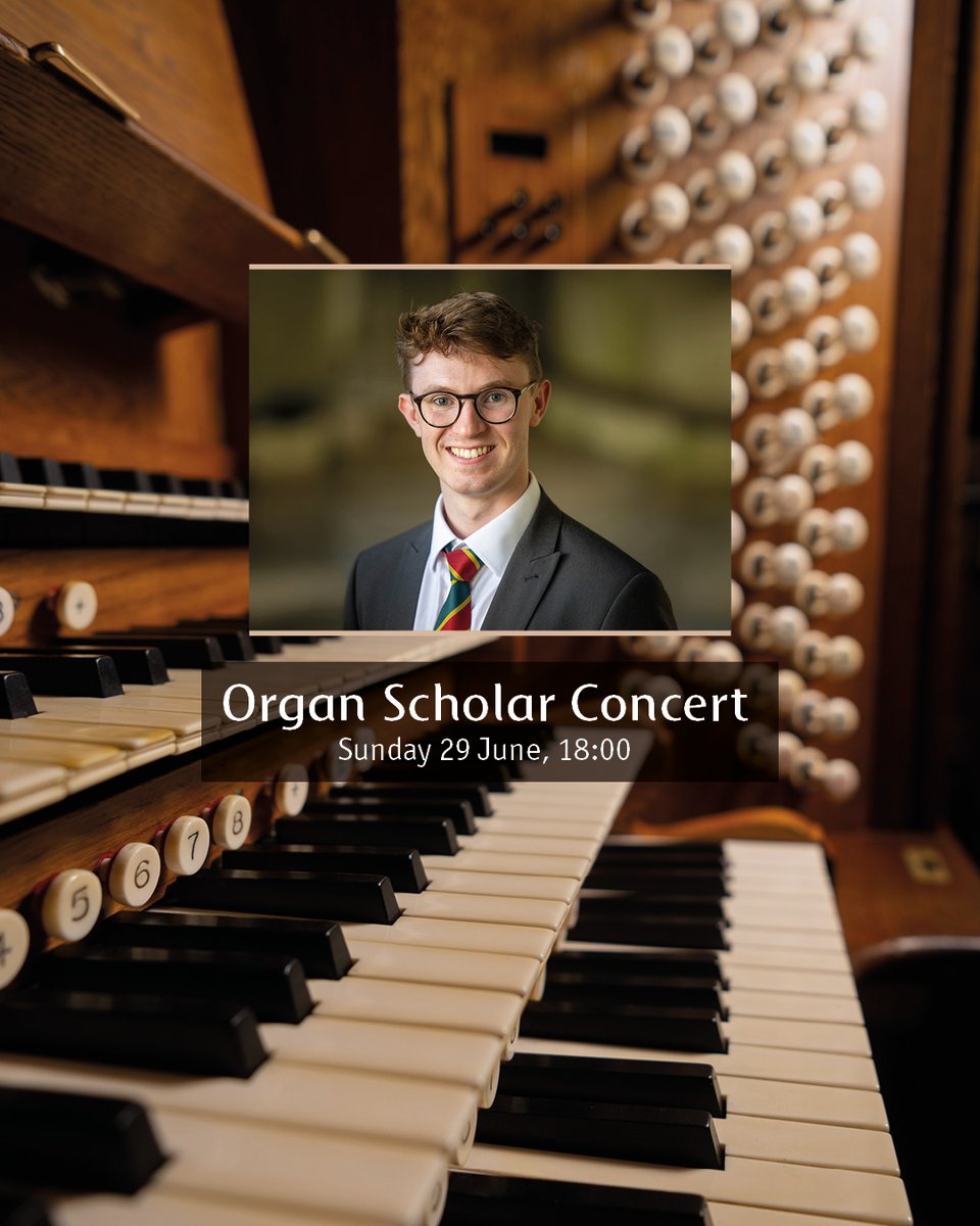 Join us after Choral Evensong this Sunday for a wonderful concert with our Organ Scholar Jacob Costard, featuring works by Litaize, Bach, Reger, Schumann, Brahms, and Franck.

Tickets are available online: bit.ly/44ajNTy