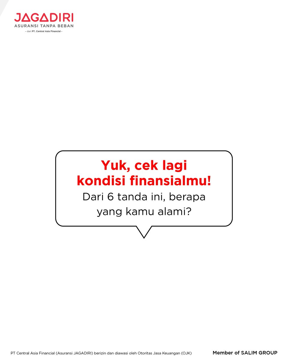 JAGADIRI_ID's tweet image. Kapan terakhir kali kamu cek kesehatan finansialmu?

Yuk, mulai rutin financial check-up, biar kamu tahu harus berbenah dari mana!

#AsuransiDigital #LiterasiKeuangan #FinancialHabits #SpendingHabits #KesehatanFinansial #DanaDarurat #GakAdaBeban
