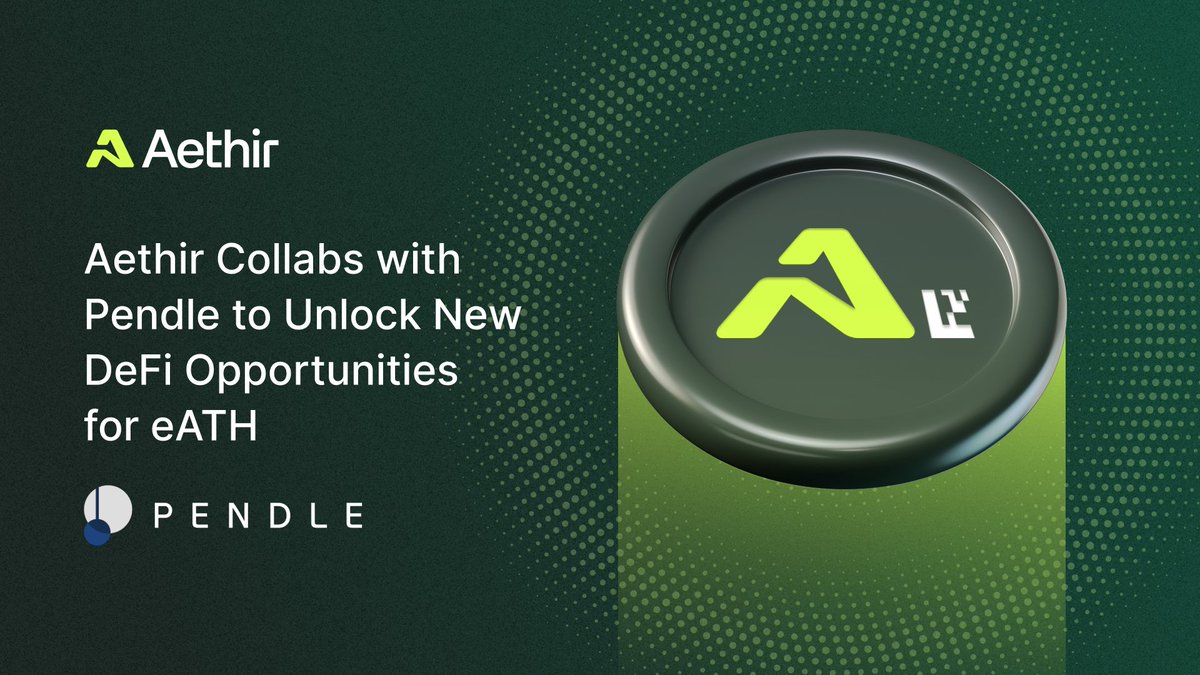 🚀 Big news fam

We're joining forces with <a href="/pendle_fi/">Pendle</a> to bring eATH to their DeFi yield ecosystem, unlocking new DeFi &amp; yield-generating opportunities for stakers.

Here's what you need to know 🧵👇
