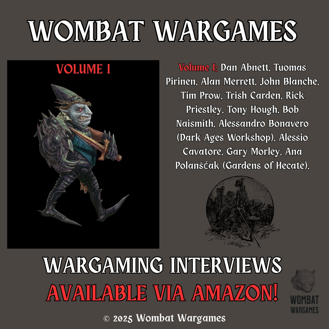 wombatwargames's tweet photo. Wargaming Interviews: Volume I, the first book in our unique series.
Cover artwork: Tony Hough
Amazon. co. uk: https://t.co/c7ZsLwEBBY
Amazon. com: https://t.co/PzVQEtMzEu
Wombat Wargames: https://t.co/nVjPHiWbFx
#wombatwargames #shadowsofcentralis https://t.co/ebdB1MOK98