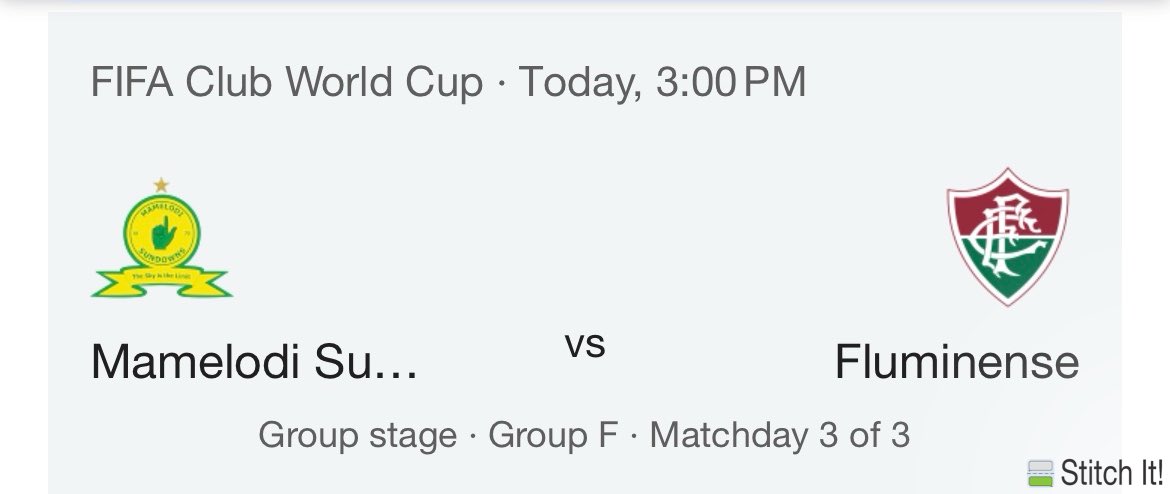 ⁦<a href="/Masandawana/">Mamelodi Sundowns FC</a>⁩ play final group match in FIFA Club World Cup today at 9pmCAT/SAT