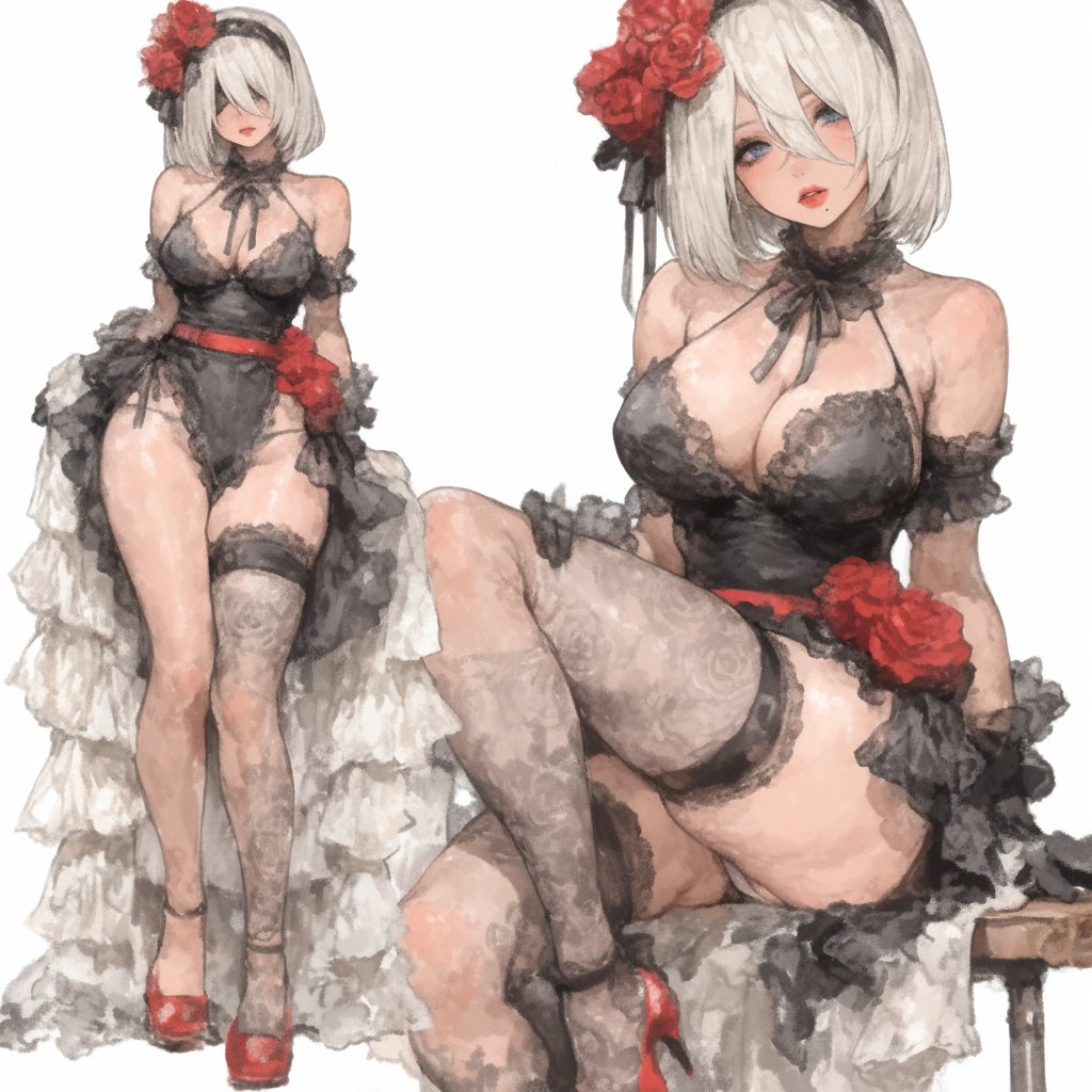 CL10000x's tweet image. Kinda horny. #NieRAutomata #NieR #2B #fanart