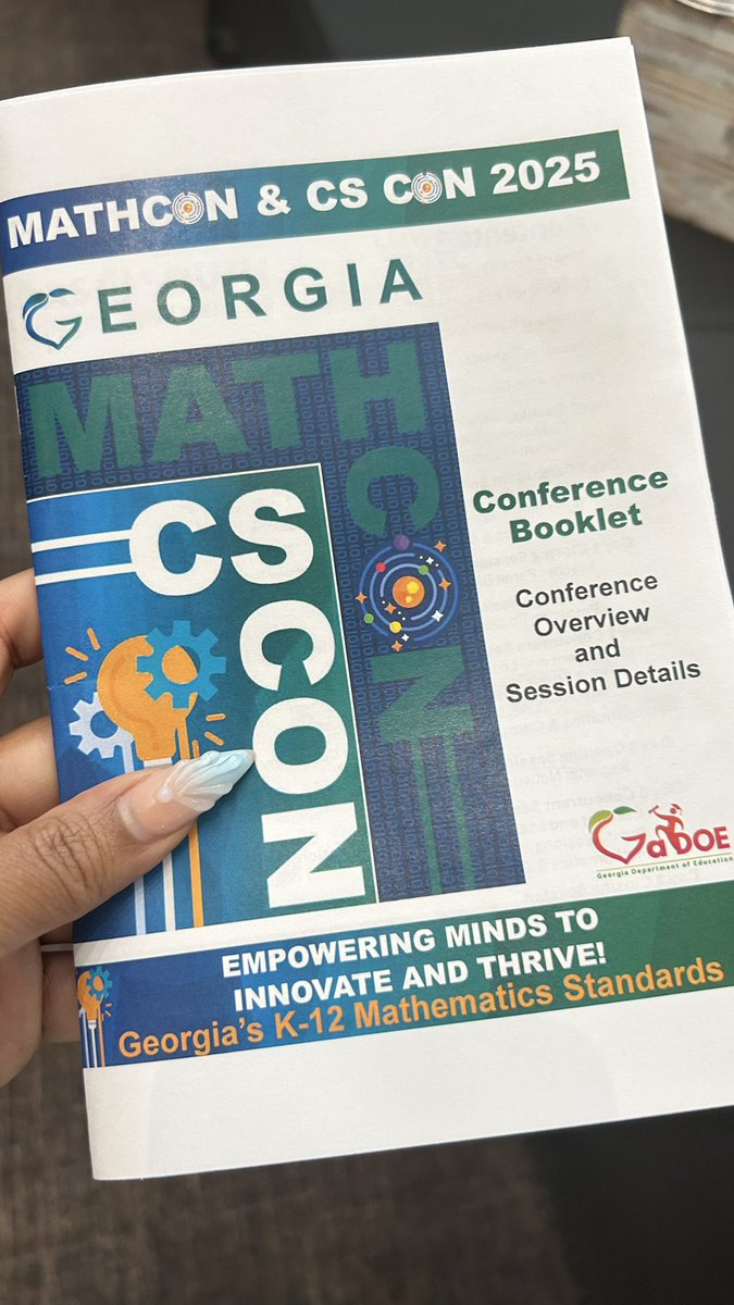msjones_teaches's tweet photo. 🌟 Kicking off an exciting week at MathCon & CS Con 2025 hosted by the Georgia Department of Education! 🚀I’m looking forward to diving into Georgia’s updated K–12 Mathematics Standards and exploring innovative strategies in math and computer science instruction.
#MathCon2025 https://t.co/pJr82KQa45