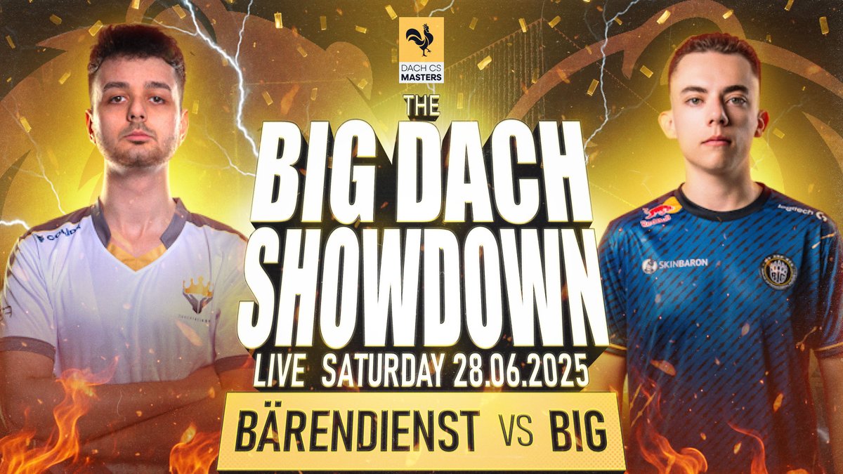 Looking for some player break entertainment? 👀

We are supporting a team with <a href="/Kamakazolly/">Olly</a> to travel to the <a href="/dachcs/">DACH CS Masters</a> German Championship Finals and take on <a href="/BIGCLANgg/">BIG</a> for the title 🏆

Time to find out who is the best in Germany 🇩🇪

📅 June 28 - 12:15
📺 twitch.tv/dachcs