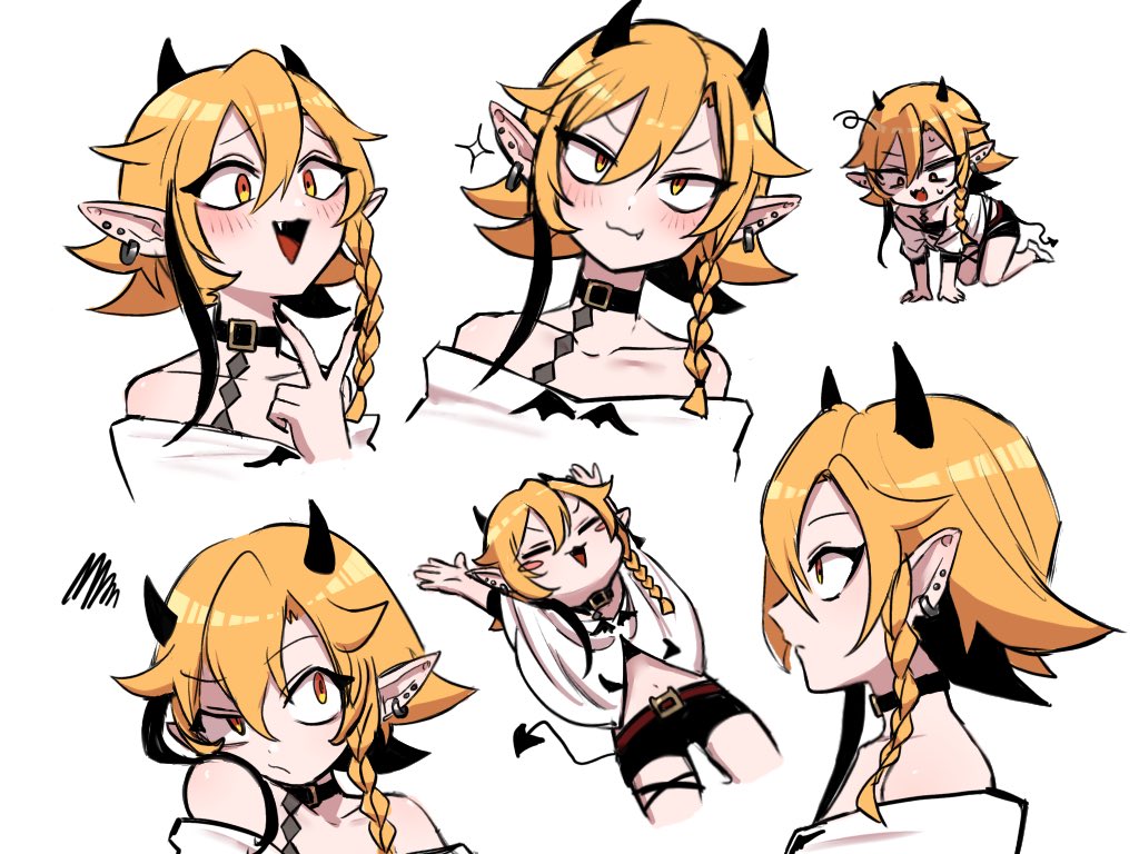 ツノっ子oc練習