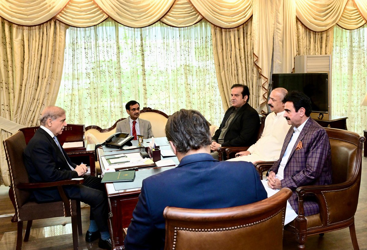 MNA Nasir Iqbal Bosal calls on Prime Minister Muhammad Shehbaz Sharif at Parliament House. Islamabad, 25 June 2025.
