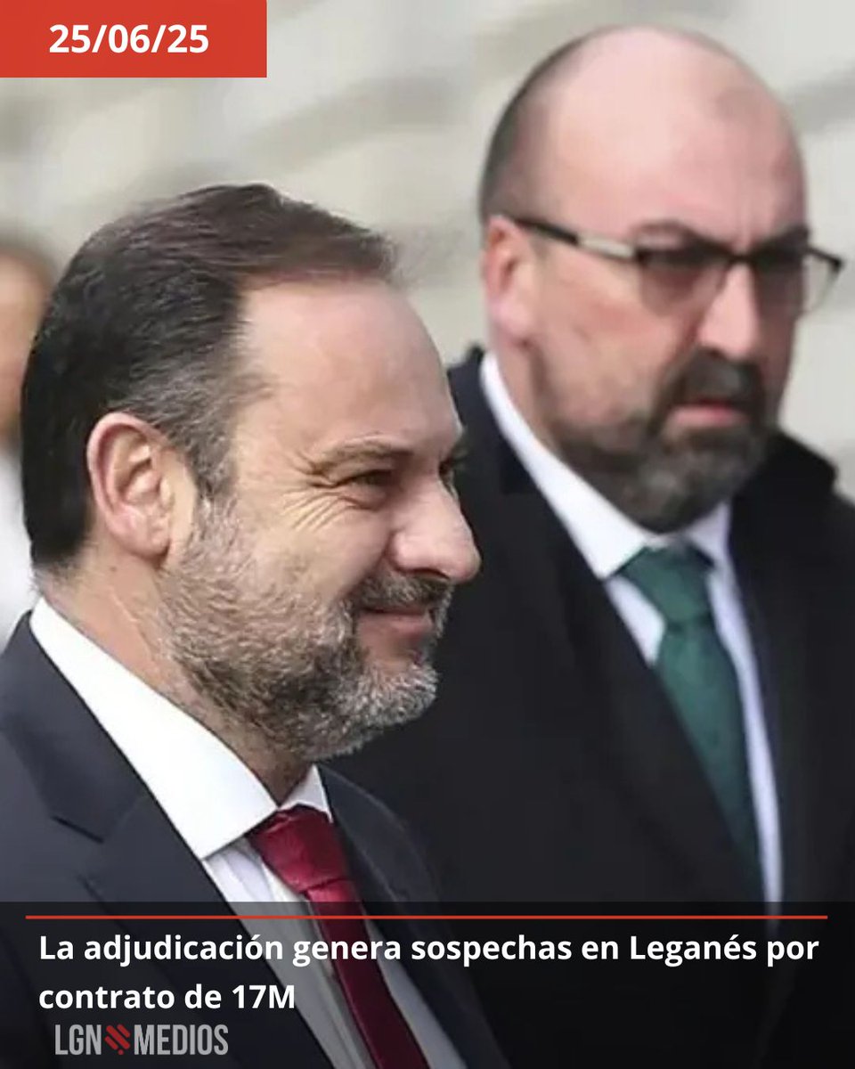 🏗️ La adjudicación genera sospechas en Leganés: contrato de 17M a empresa ligada a la trama Koldo.
Llorente lo niega. 🕵️‍♂️

👉 lgnmedios.com/la-adjudicacio…

#Leganés #TramaKoldo #ContratoPúblico #CorrupciónPolítica #Transparencia