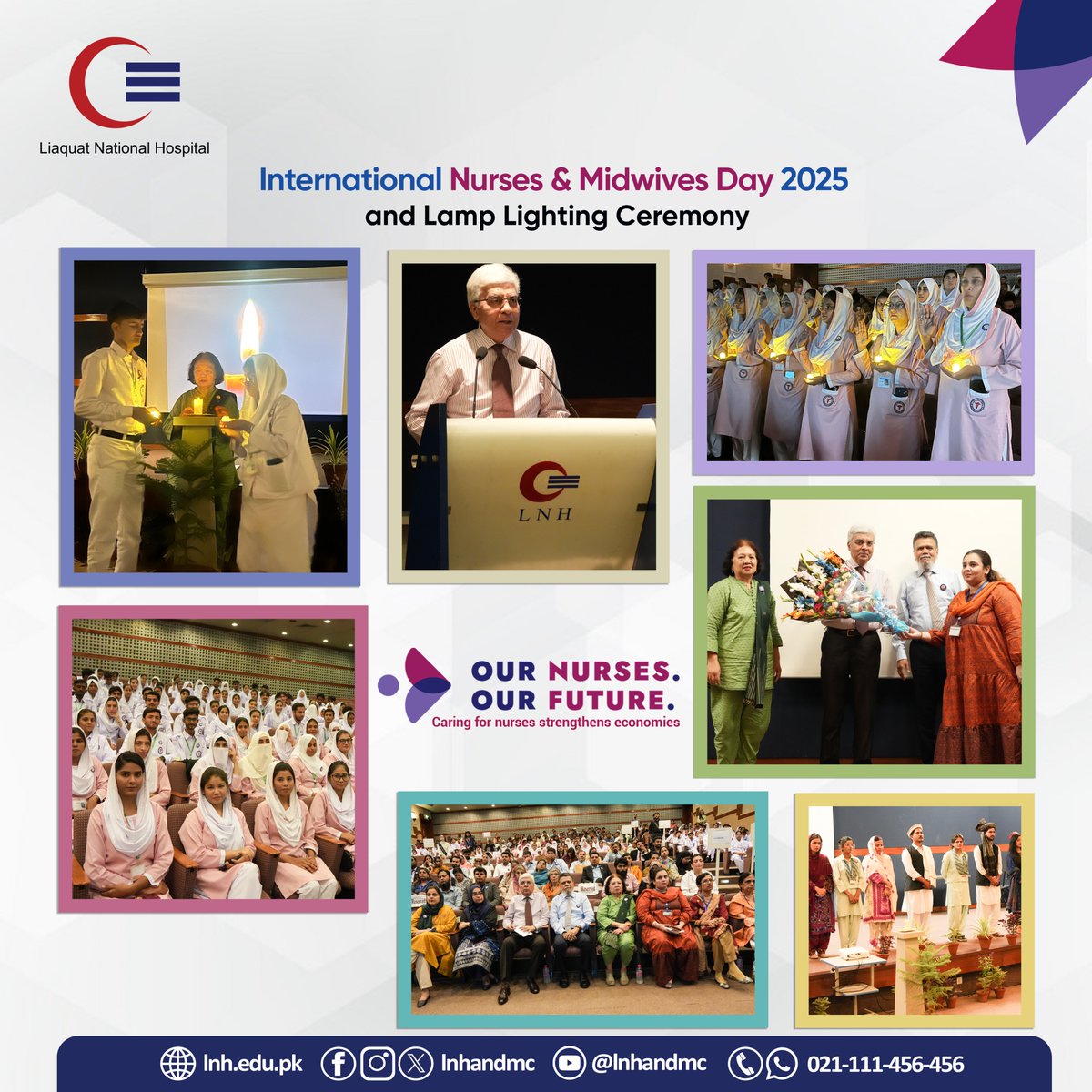 To recognize the tireless efforts of nursing staff, Liaquat National Hospital celebrated International Nurses &amp; Midwives Day, followed by the lamp lighting ceremony on 24th June 2025.
#InternationalNursesDay #InternationalMidwivesDay #MidwivesDay #NursingDay #Healthcare