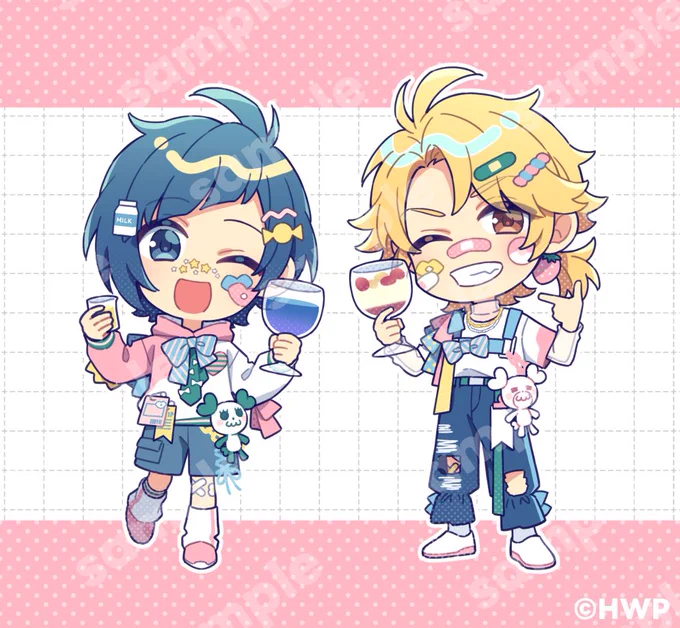 YUJIRO酒場とLIP×LIPのコラボカフェ第二弾 「アフタヌーンティーCafe」 SDイラストを描かせていただきました! 何卒よろしくお願いいたします!