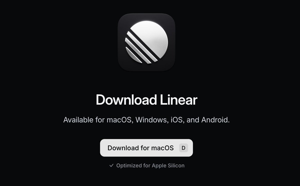 Flo Bühringer (@capeflow) on Twitter photo Linear UX starts on the website. "D" shortcut for downloading .. no second wasted 🤯 Linear UX starts on the website. "D" shortcut for downloading .. no second wasted 🤯