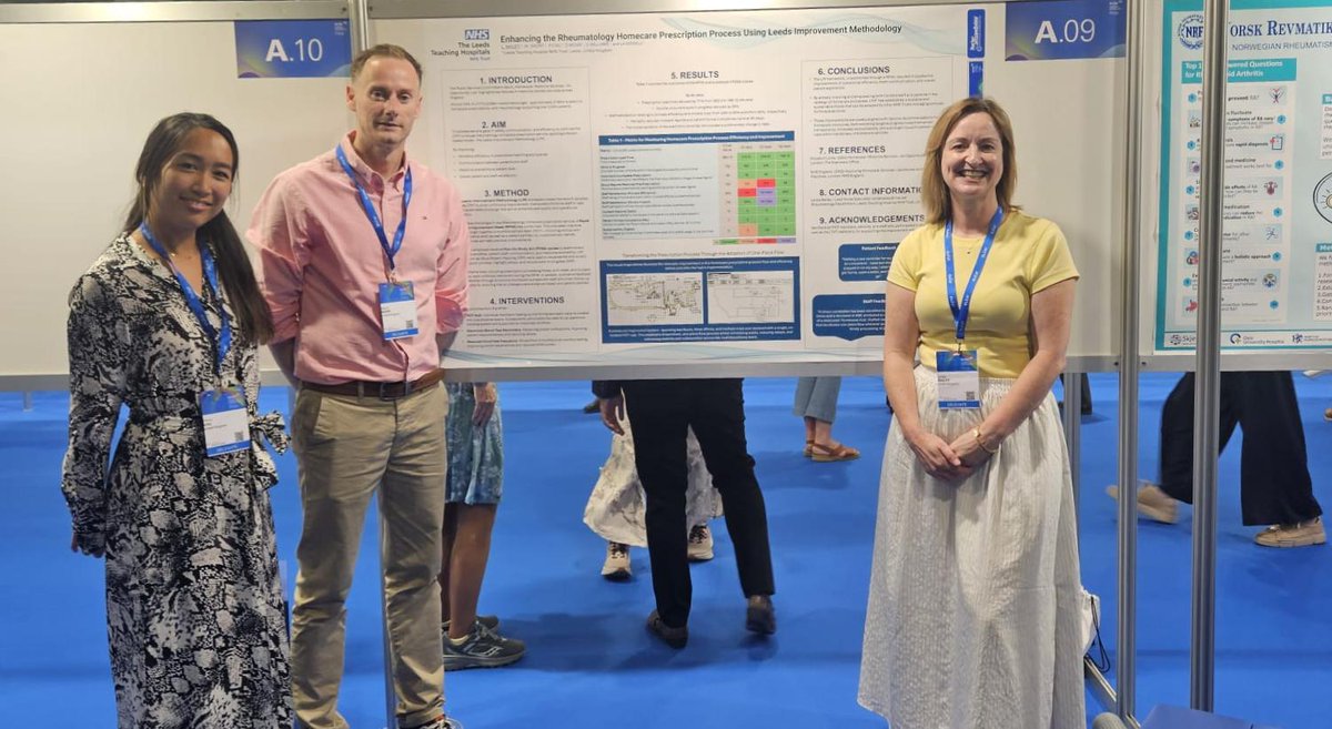 LTHPharmacyServices (@lthpharmacy) on Twitter photo Wayne (Service Manager), Penny (Deputy Lead Clinician), and Lynda (Rheumatology Nurse Specialist) from <a href="/LeedsHospitals/">Leeds Teaching Hospitals</a> were recently invited to attend the prestigious EULAR Conference in Barcelona to present the Pharmacy-led Rheumatology Homecare Improvement initiative.
#MMPS Wayne (Service Manager), Penny (Deputy Lead Clinician), and Lynda (Rheumatology Nurse Specialist) from <a href="/LeedsHospitals/">Leeds Teaching Hospitals</a> were recently invited to attend the prestigious EULAR Conference in Barcelona to present the Pharmacy-led Rheumatology Homecare Improvement initiative.
#MMPS