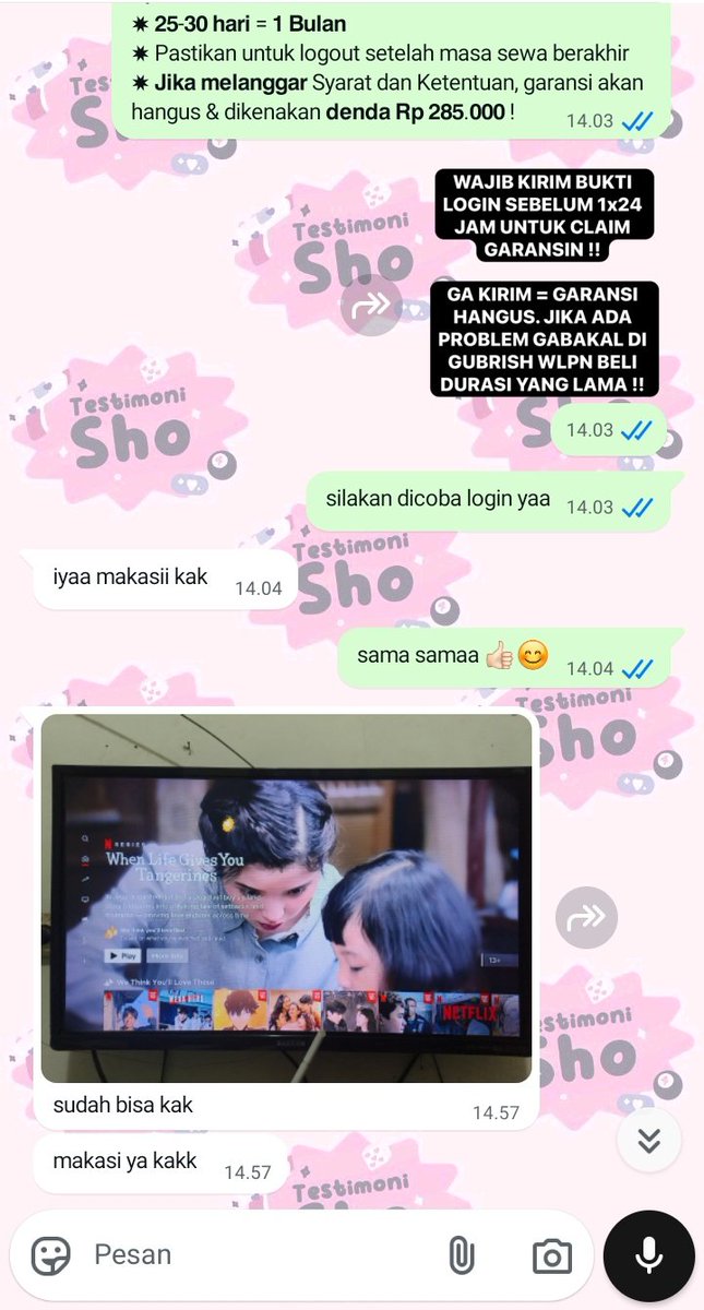 honeyxobutter's tweet photo. 📂 netflix sharing 1 profil 1 user 1 bulan https://t.co/XiEfLb22NG