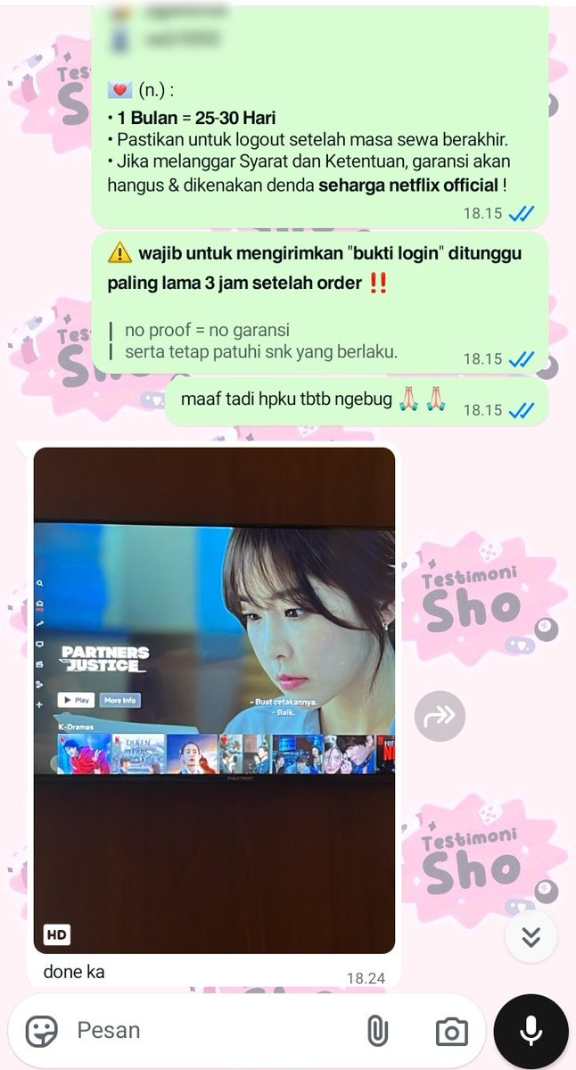 honeyxobutter's tweet photo. 📂 netflix sharing 1 profil 1 user 1 bulan https://t.co/XiEfLb22NG