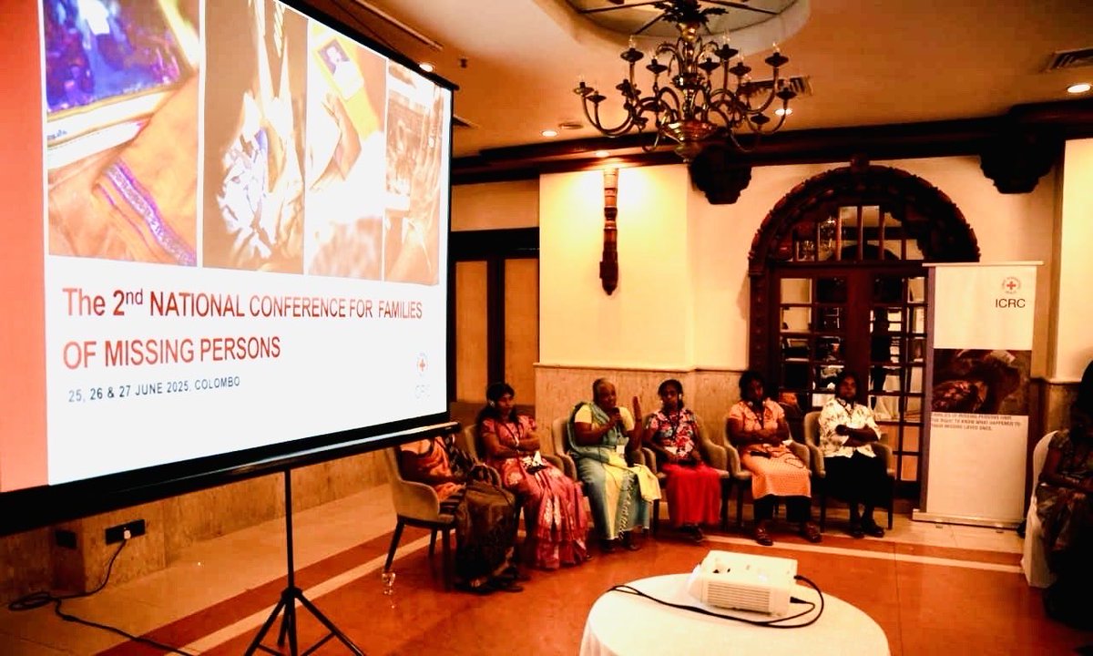 ChappazSeverine's tweet photo. ⁦@ICRC⁩ is pleased to host the 2d National conference for Families of Missing persons in Sri Lanka- a common platform for families from all communities across the country. Sharing experiences, families reiterated the need to know the fate&amp;whereabouts of their loved ones. https://t.co/2Vtr3mHKrE