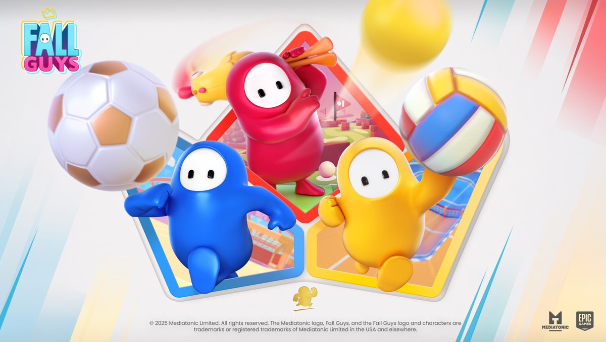 Zapatillas ✅
Cintas para el sudor ✅
Calentamiento ✅

¡Es hora de formar equipo y competir en los Juegos de Fall Guys!