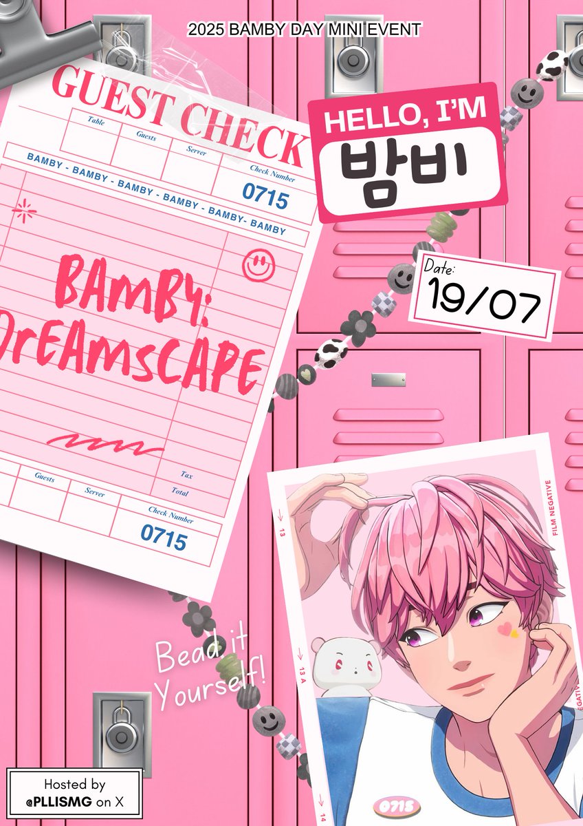 PLLISMG's tweet photo. 2025 Bamby birthday mini workshop event ☆ COMING SOON 🎟

Bamby : Dreamscape — Bead It Yourself! 

#BambyDreamscape  #BAMBY #밤비 #PLAVE #플레이브 #PLLISMG https://t.co/tkg95wmOCc