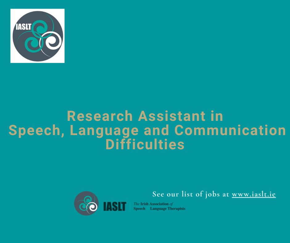 IASLT (@iaslt) on Twitter photo Research Assistant in Speech, Language and Communication Difficulties-Developing a Core Outcome Set for Developmental Language Disorder (DLD).
Specific purpose contract.
Closing Date: 3rd July 2025
See IASLT Job Opportunities
bit.ly/3qnE2Nl
#IASLT #IASLPeeps Research Assistant in Speech, Language and Communication Difficulties-Developing a Core Outcome Set for Developmental Language Disorder (DLD).
Specific purpose contract.
Closing Date: 3rd July 2025
See IASLT Job Opportunities
bit.ly/3qnE2Nl
#IASLT #IASLPeeps