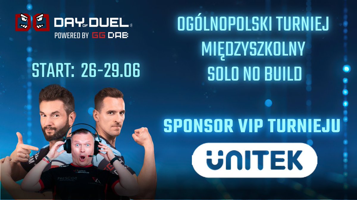 🎮 Sponsorem nagród w Ogólnopolskim Turnieju Międzyszkolnym Solo No Build jest Unitek – marka, która wierzy, że technologia powinna być przede wszystkim dla ludzi! ✨

Od ponad 20 lat Unitek tworzy rozwiązania, które są funkcjonalne, intuicyjne i naprawdę wspierają – graczy,
