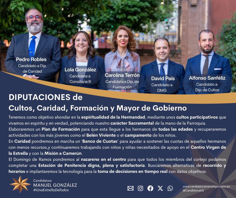 CandManuelG's tweet photo. 🔵 ÁREA DE DIPUTACIONES

⭐️ Impulsar una Hermandad viva: centrada en el culto, formación integral y caridad fraterna

⭐️ El Nazareno en el centro para lograr una Estación de Penitencia plena y satisfactoria 

ℹ️ https://t.co/oSnFWbGlCm

#UnaEstrellaDeTodos https://t.co/Za6ywdMSap